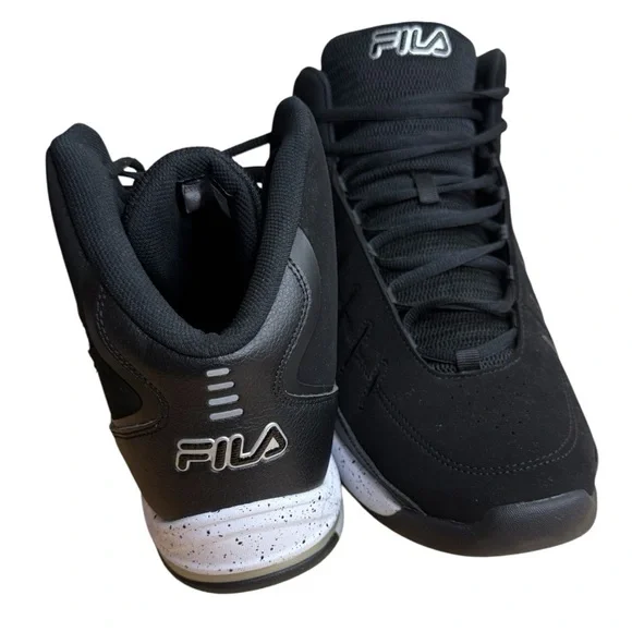 Fila Men's Afar Basketball Black & White Athletic Shoes Size 14 - Picture 3 of 10